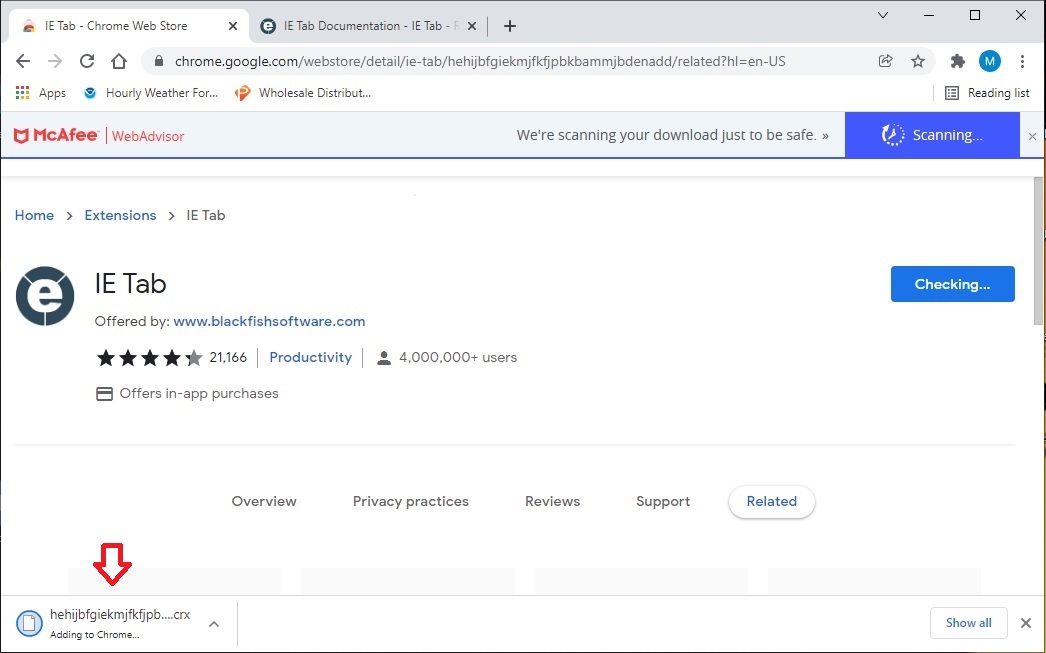 Installing IE Tab in Chrome